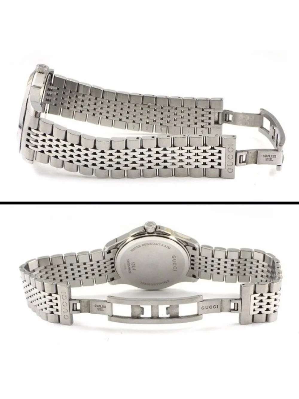 Gucci Watch G-Timeless 126.4 Date Luminous Hand 12 Point Diamond Index Diamante